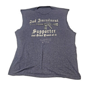 AR Gun 2nd Amendment Supporter Damn Proud Nashville TN Cutoff Sleeves XL T-shirt
